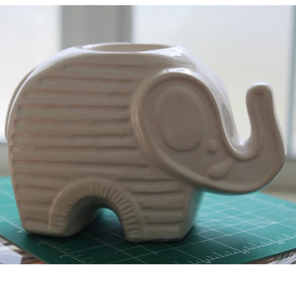 Elephant menagerie white Tea Light‎ Candle Holder Modern Minimalist Decor